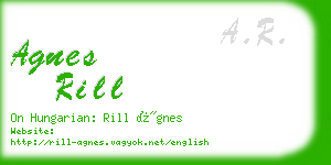 agnes rill business card